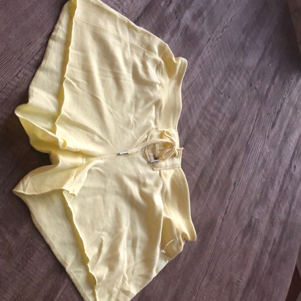 Yellow Calvin Klein jersey shorts